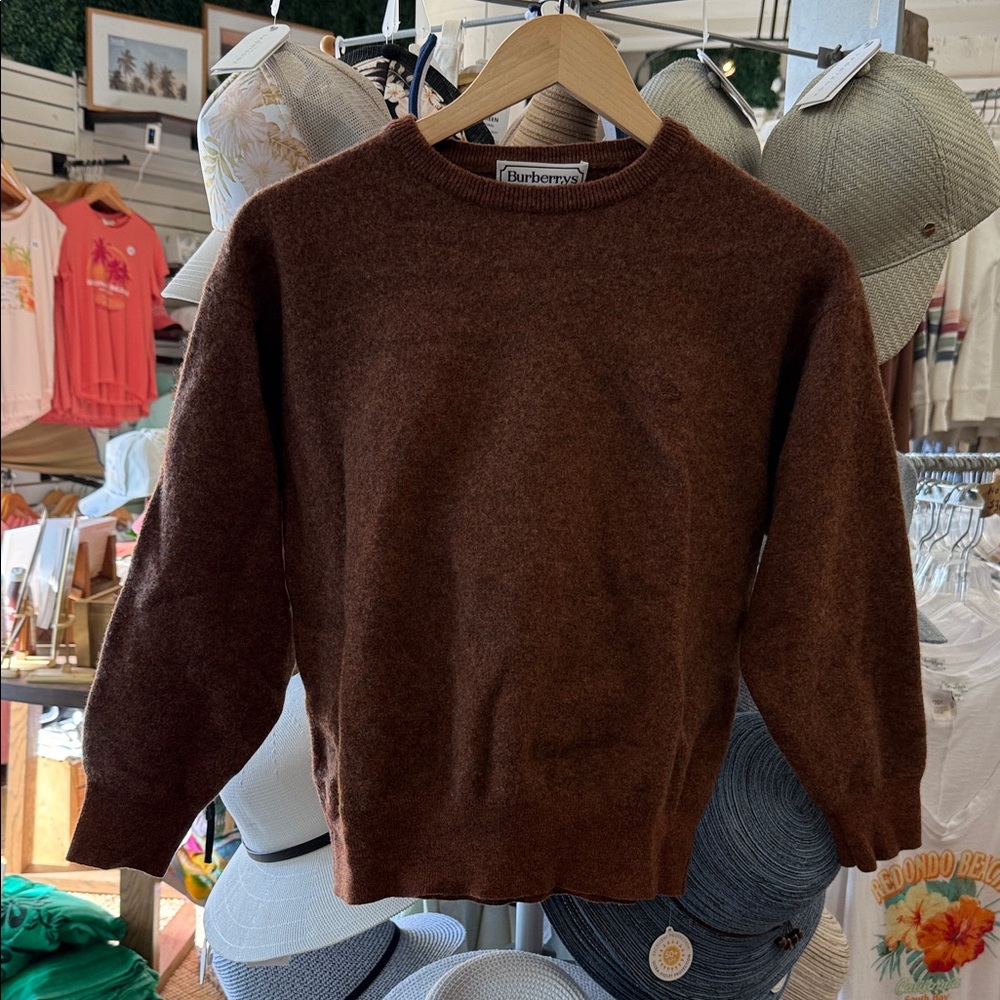 Burberry Women's Rich Brown Crewneck Sweater